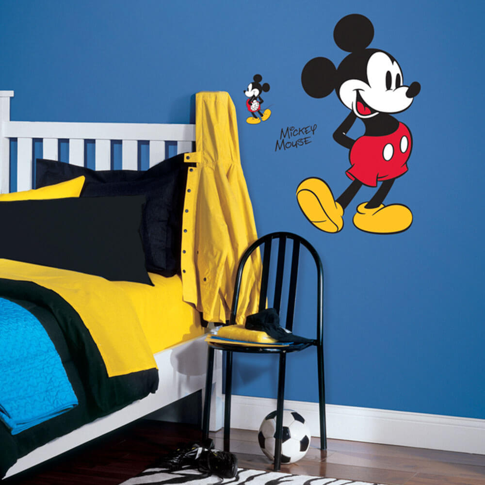 Disney Mickey Mouse Giant Wall Decal Installed