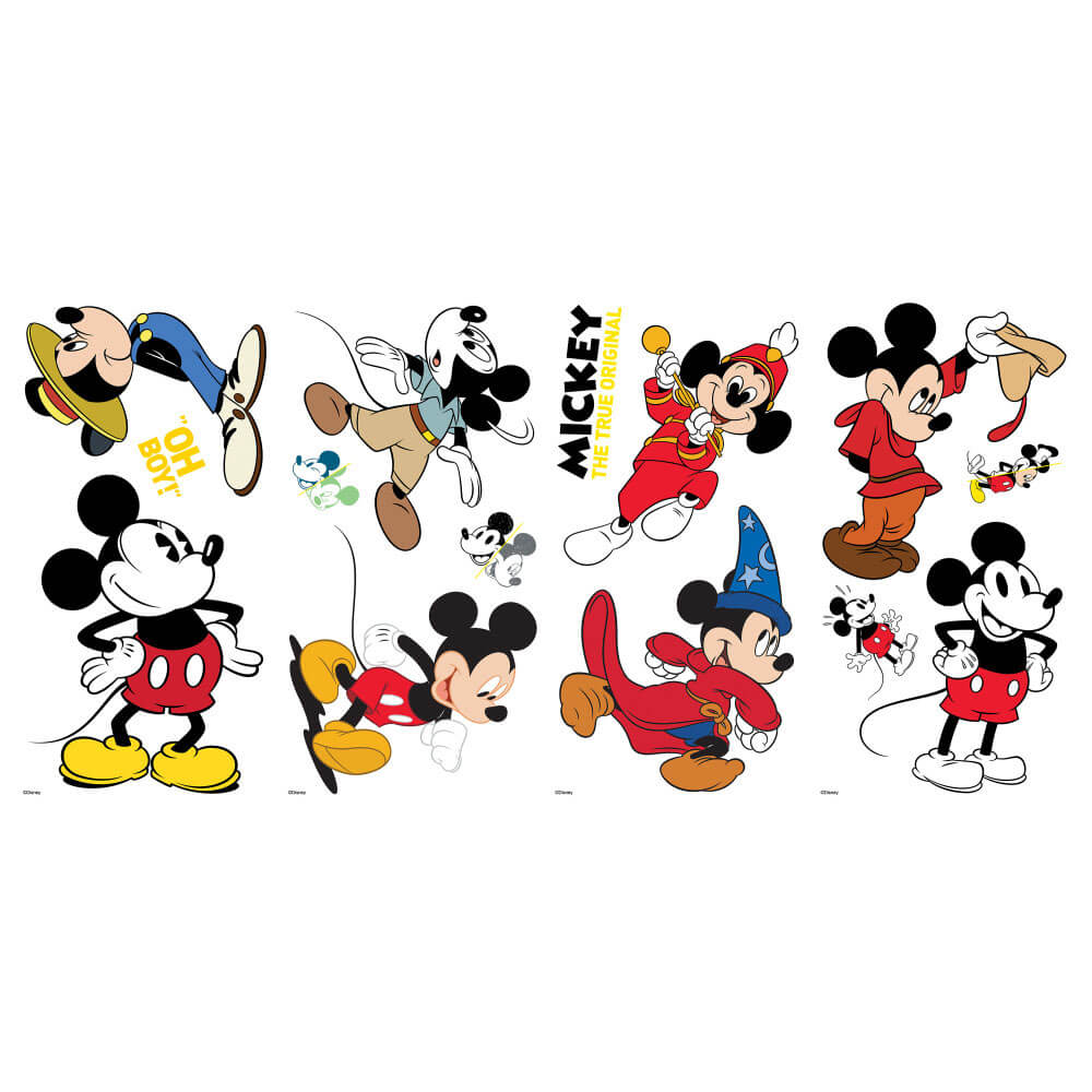 Disney Mickey Mouse True Original 90th Anniversary Wall Decals Printed Sheet