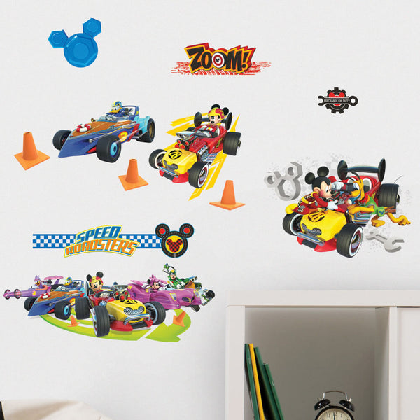 Disney Mickey Mouse & the Roadster Racers Wall Decals Installed