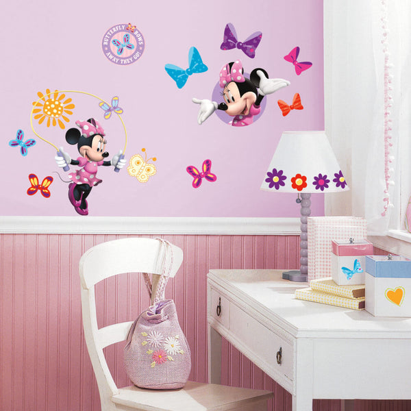 Disney Mickey & Friends Minnie Bow-tique Wall Decals Installed