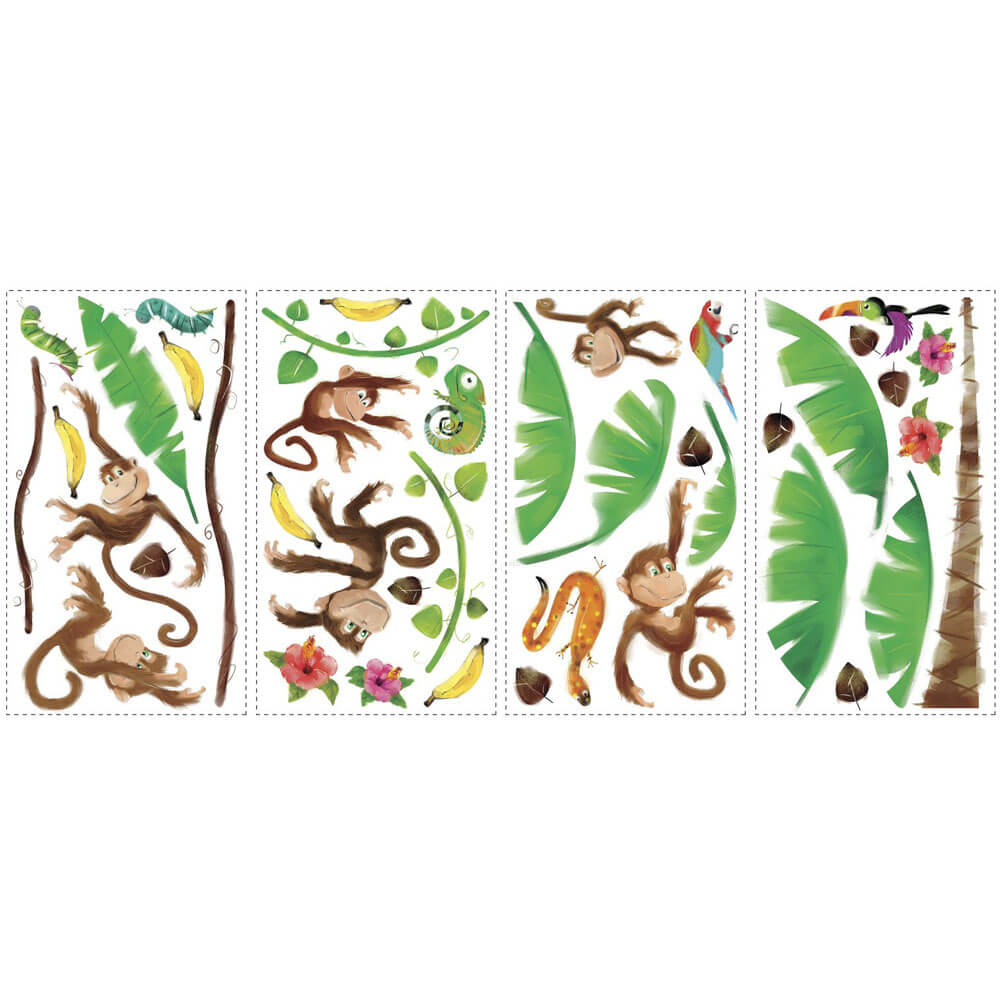 Monkey Business Wall Decals Printed Sheet