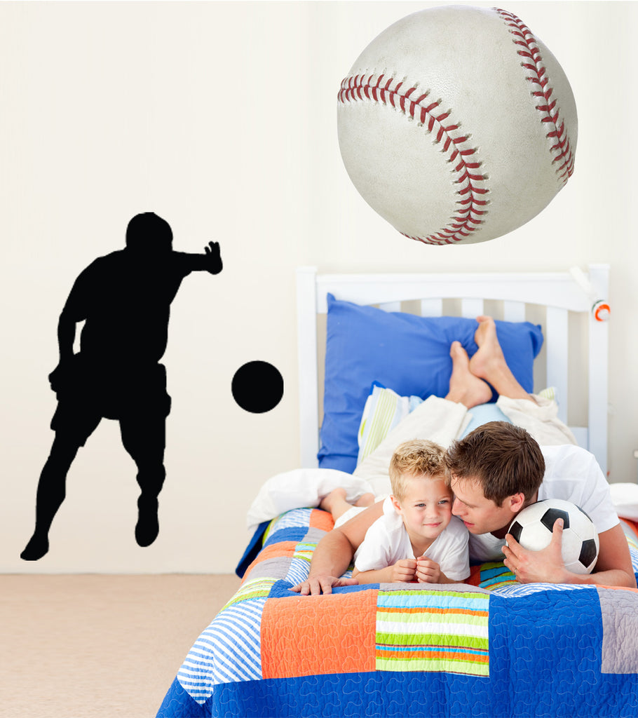 Soccer II Silhouette Wall Decal Cutout Installed