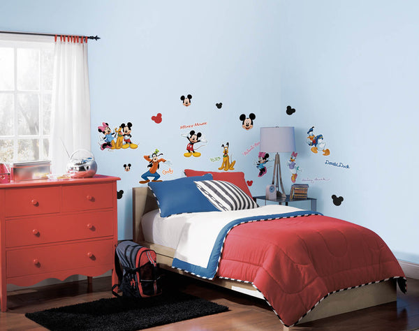 Disney "Mickey & Friends" Wall Decal Cutouts Installed