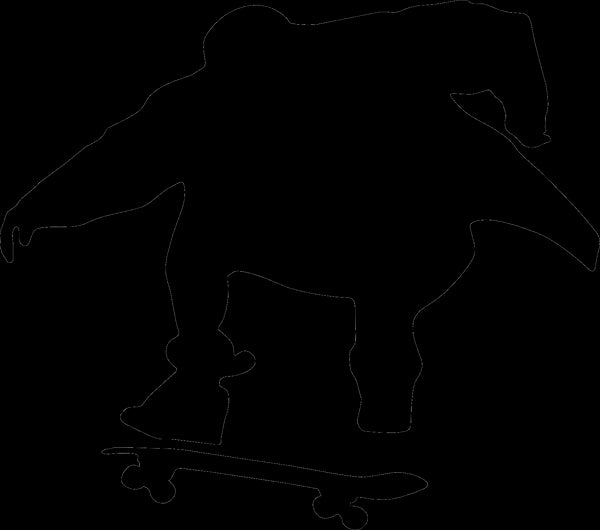 Skateboard Silhouette III Wall Decal Cutout