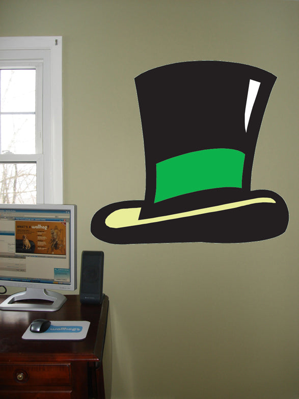 St. Patrick's Day Leprechaun Hat Wall Decal Cutout Installed