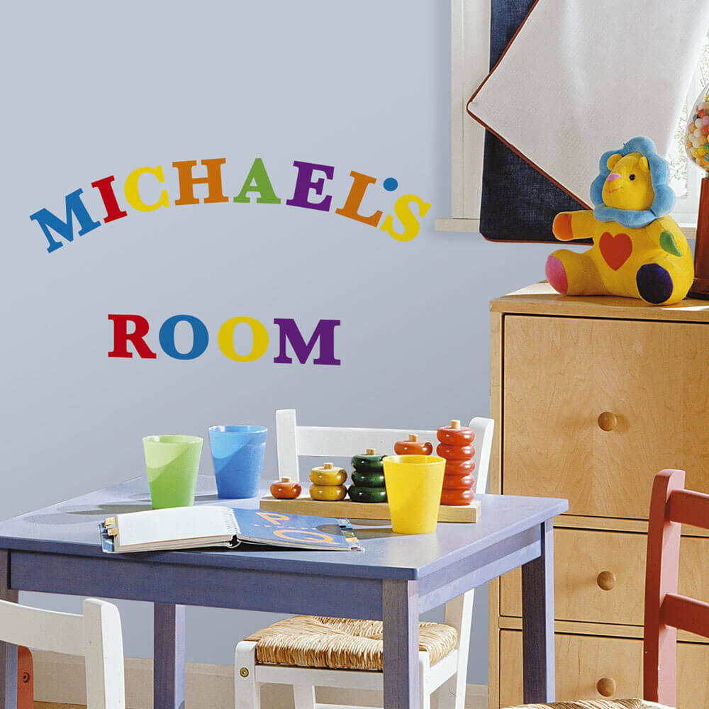 Primary Letters Wall Decals Installed