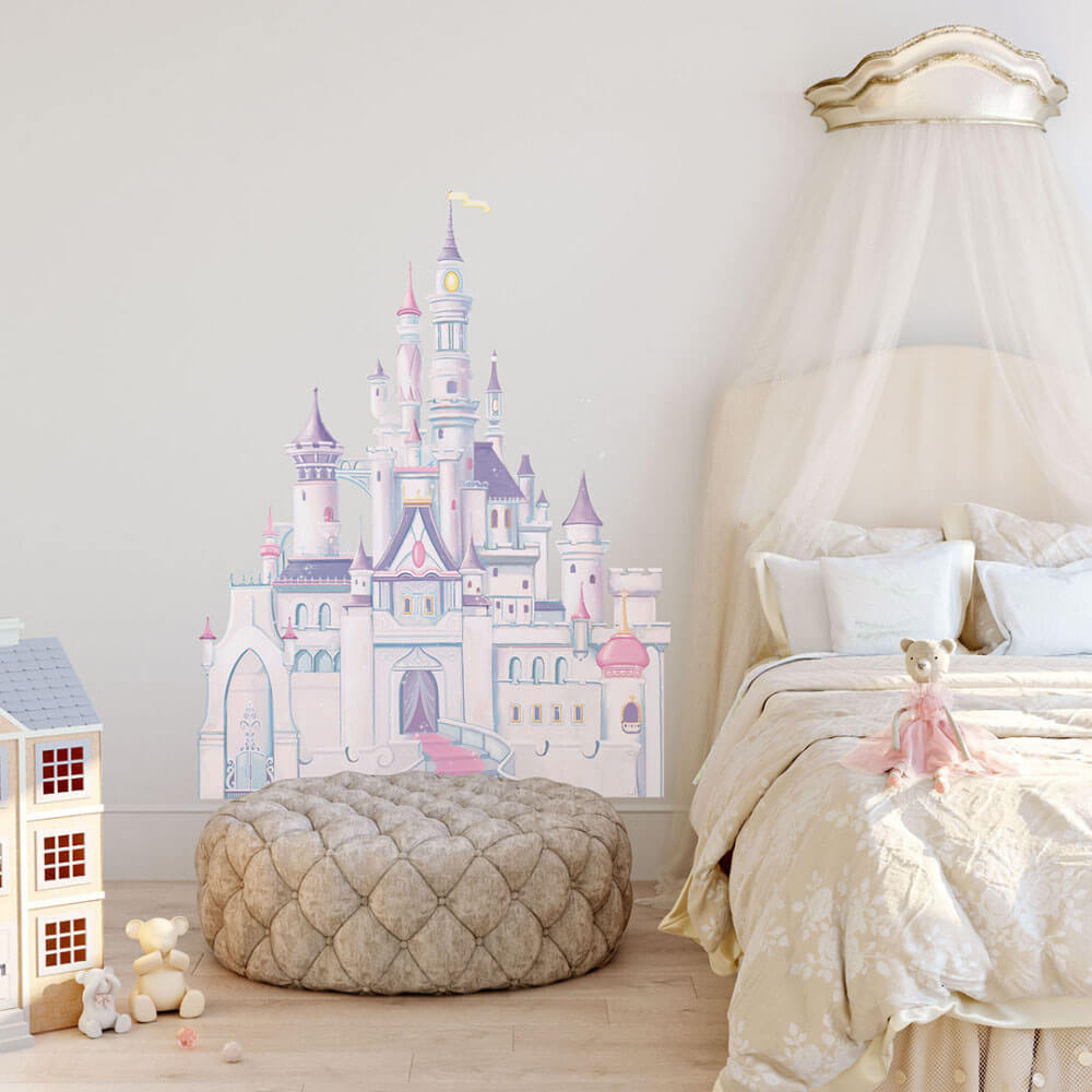 Disney Cinderella Princess Castle Wall Decal Installed