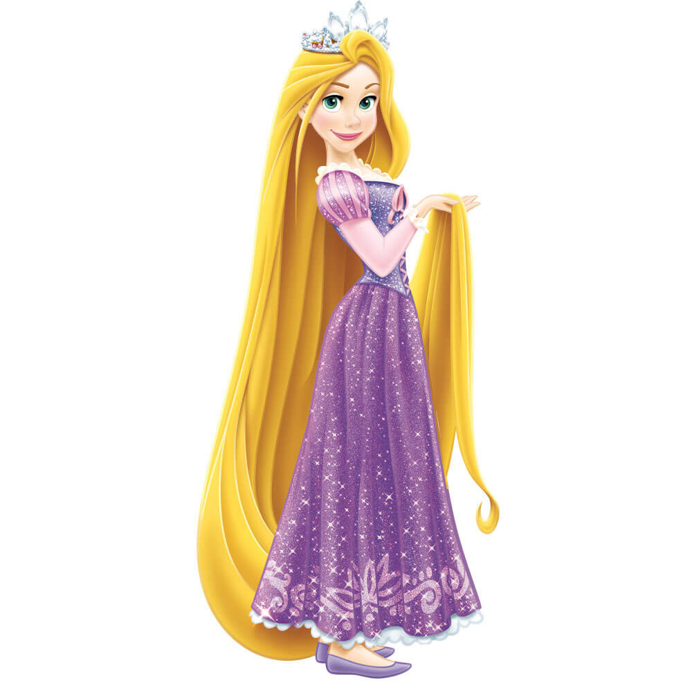 Disney Princess Rapunzel Giant Wall Decal w/Glitter Assembled