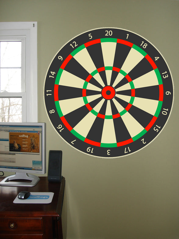 Dart Board Wall Decal Cutout Installed