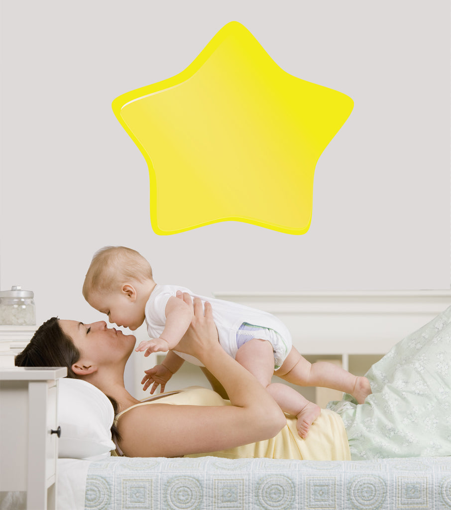 Large Yellow Soft Star Wall Decal Cutout Installed