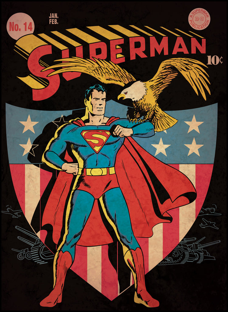 DC Comics "Superman" Patriotic Comic Cover Wall Decal