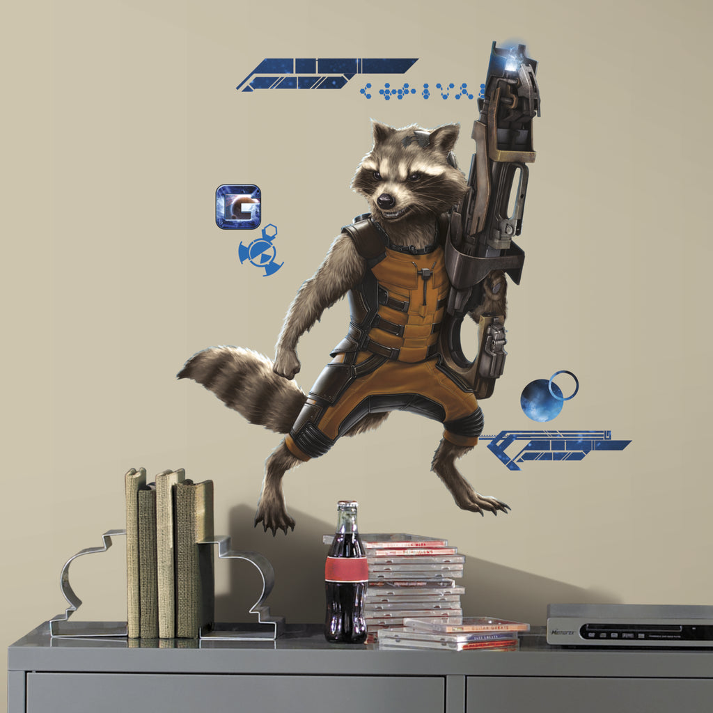 Marvel Comics "Guardians of the Galaxy" Rocket Wall Decal 18"x40" - CUSTOMER RETURNED CLEARANCE