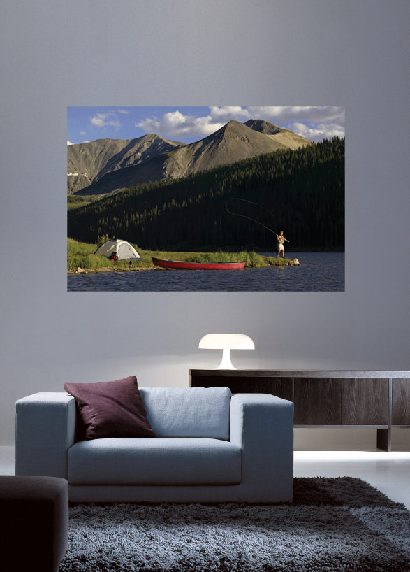 Majestic Sportsman Wall Decal Poster Installed