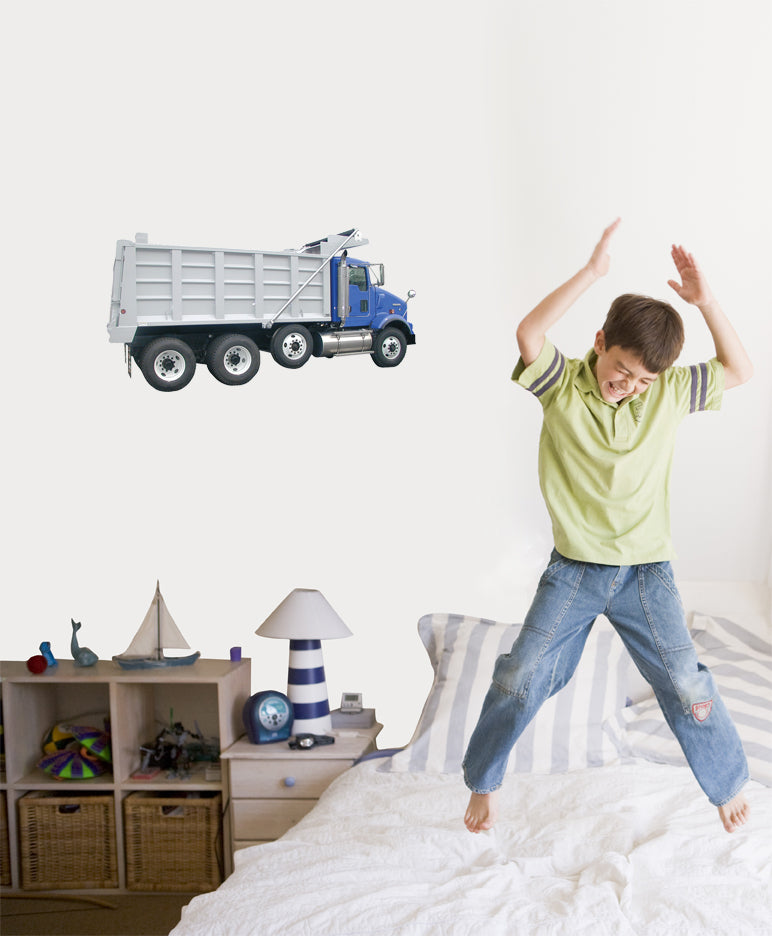 Dump Truck Wall Decal Cutout Installed