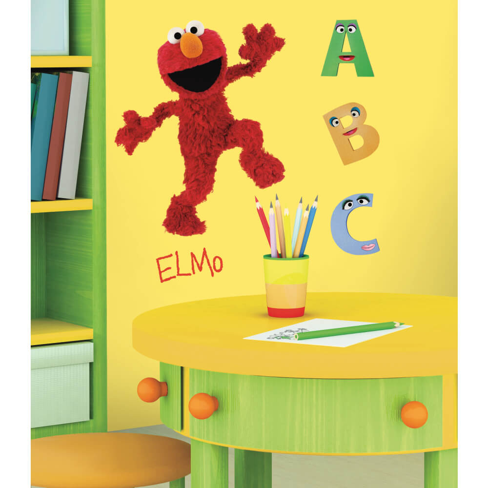Wallhogs Sesame Street Elmo Wall Decal Installed
