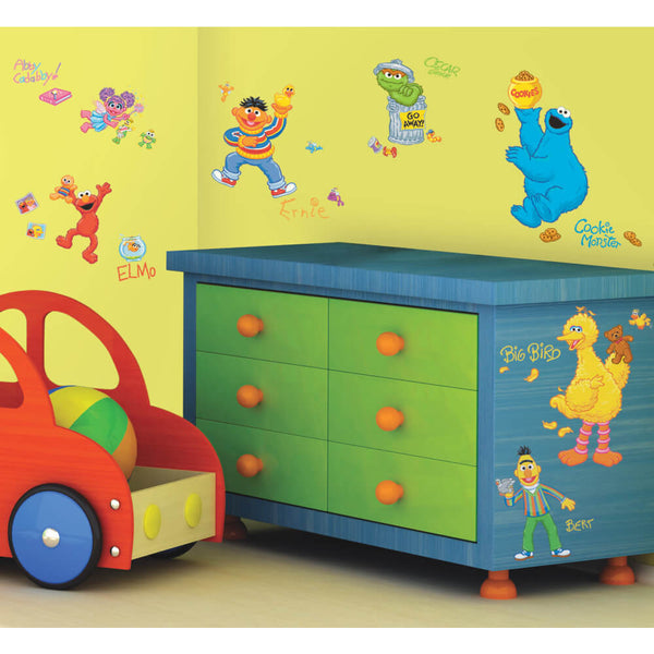 Wallhogs Sesame Street Wall Decals Installed