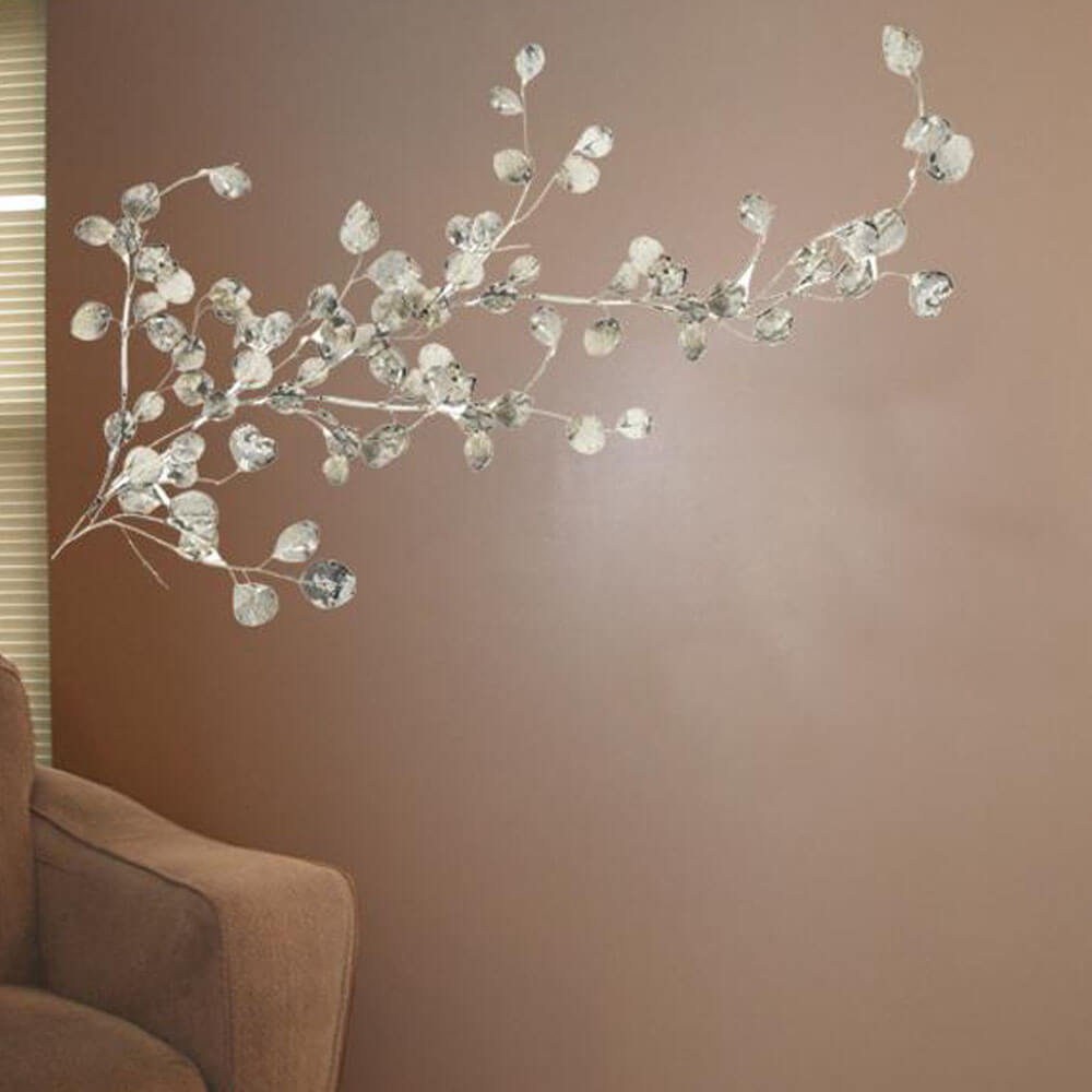 Silver Dollar Branch Wall Decal Installed