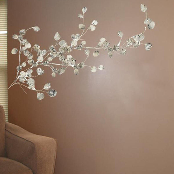 Silver Dollar Branch Wall Decal Installed