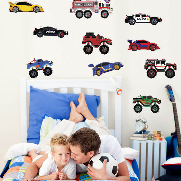 Speed Limit Trucks Wall Decals Installed