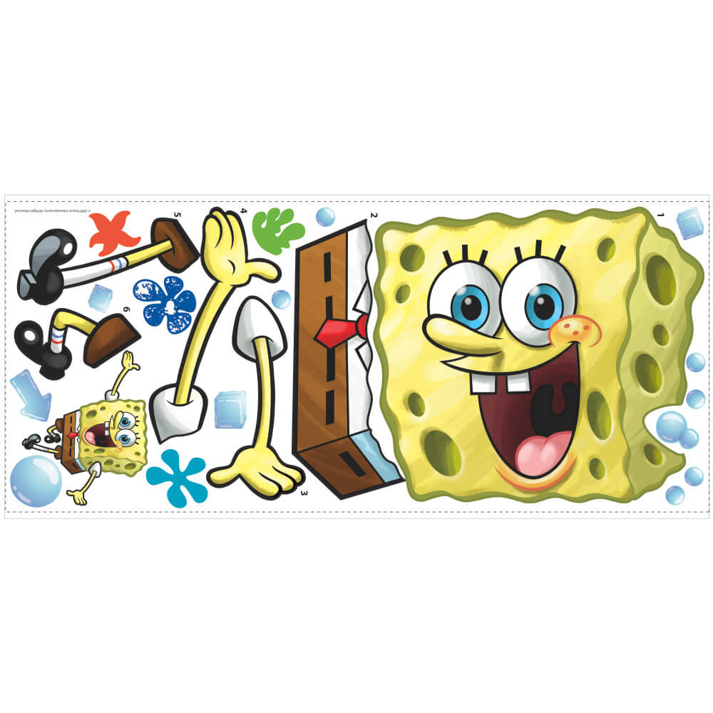 Wallhogs SpongeBob Squarepants Giant Wall Decal Printed Sheet