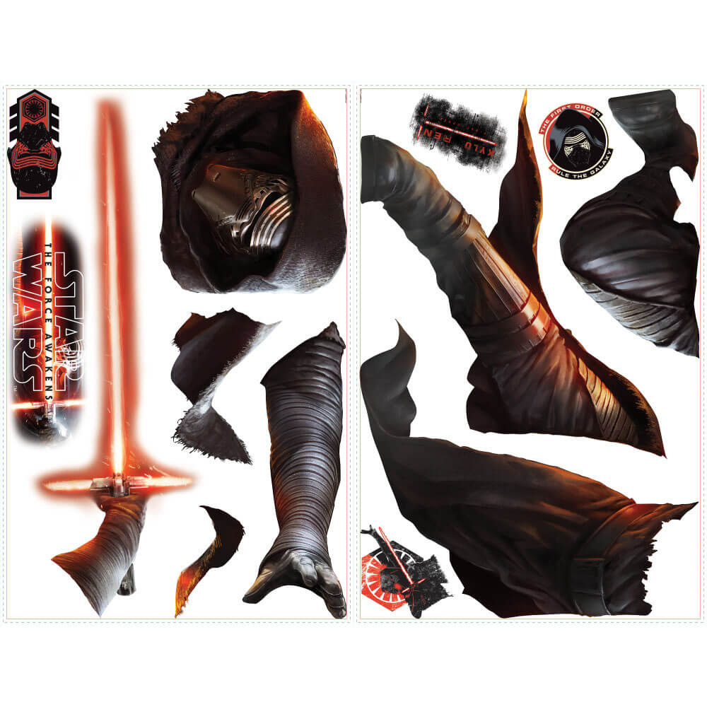 Star Wars Kylo Ren Wall Decal Printed Sheet