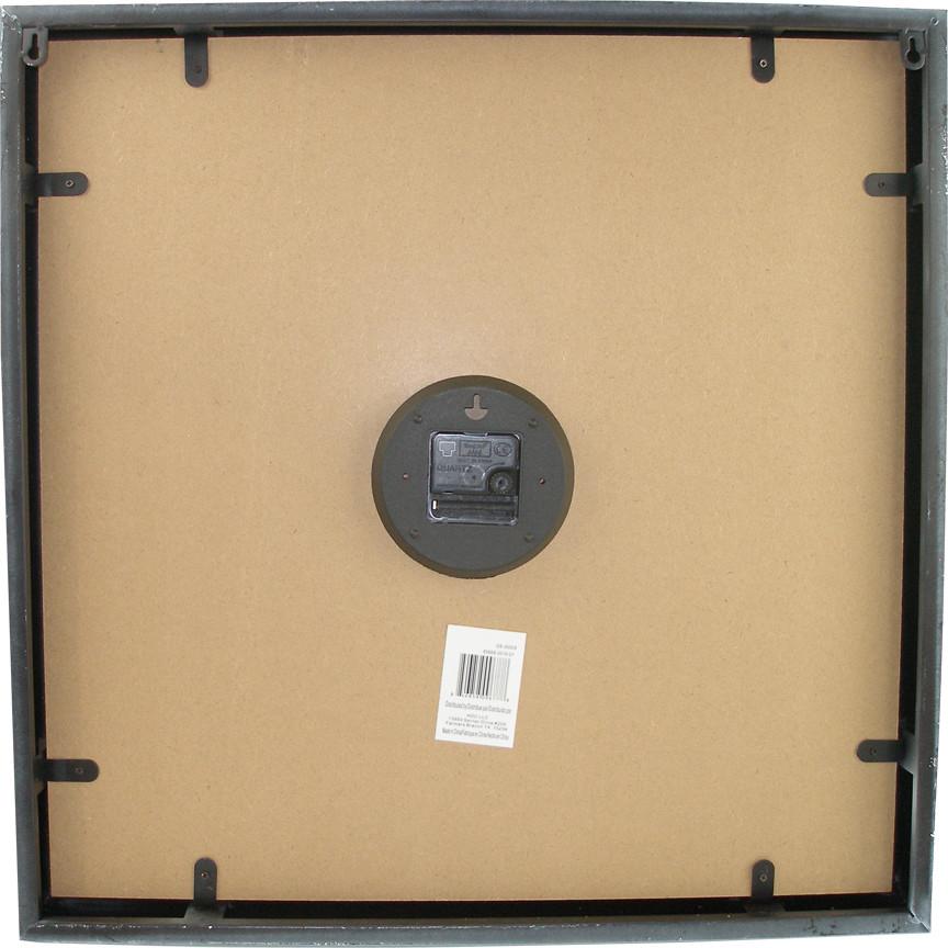 Weathered Cream Wall Clock - Square 23"x23" Back