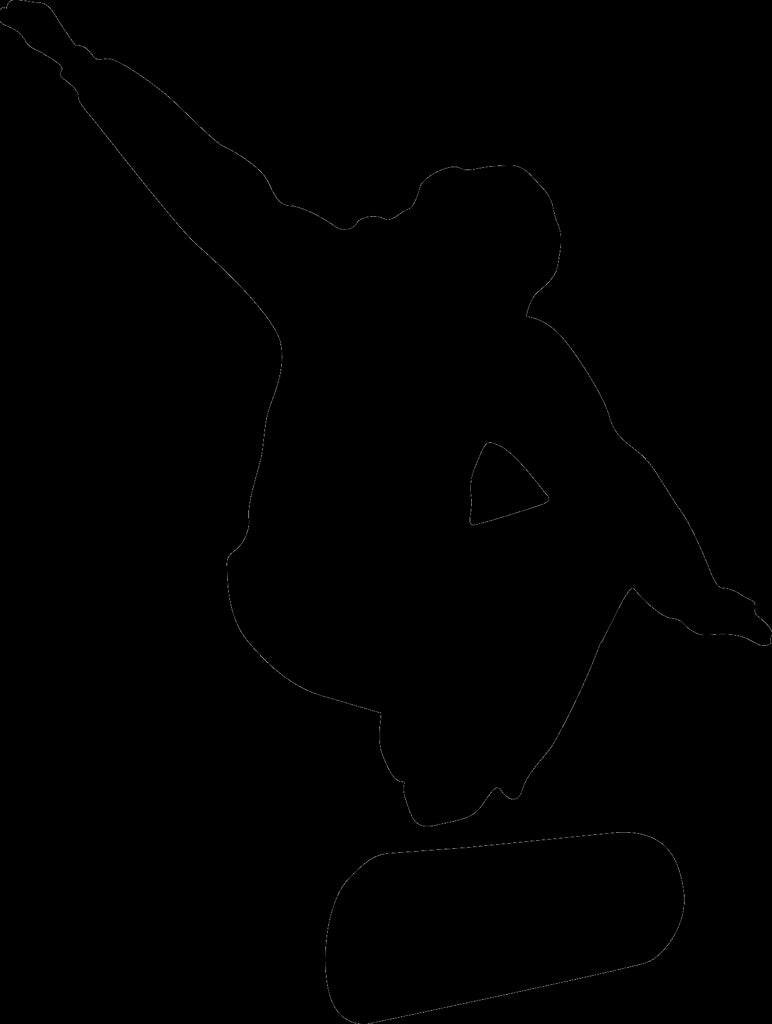 Skateboard Silhouette VII Wall Decal Cutout