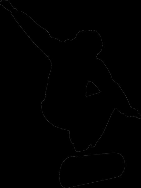 Skateboard Silhouette VII Wall Decal Cutout