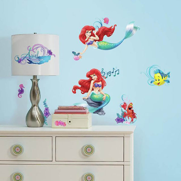 Disney Princess The Little Mermaid Wall Decals Installed