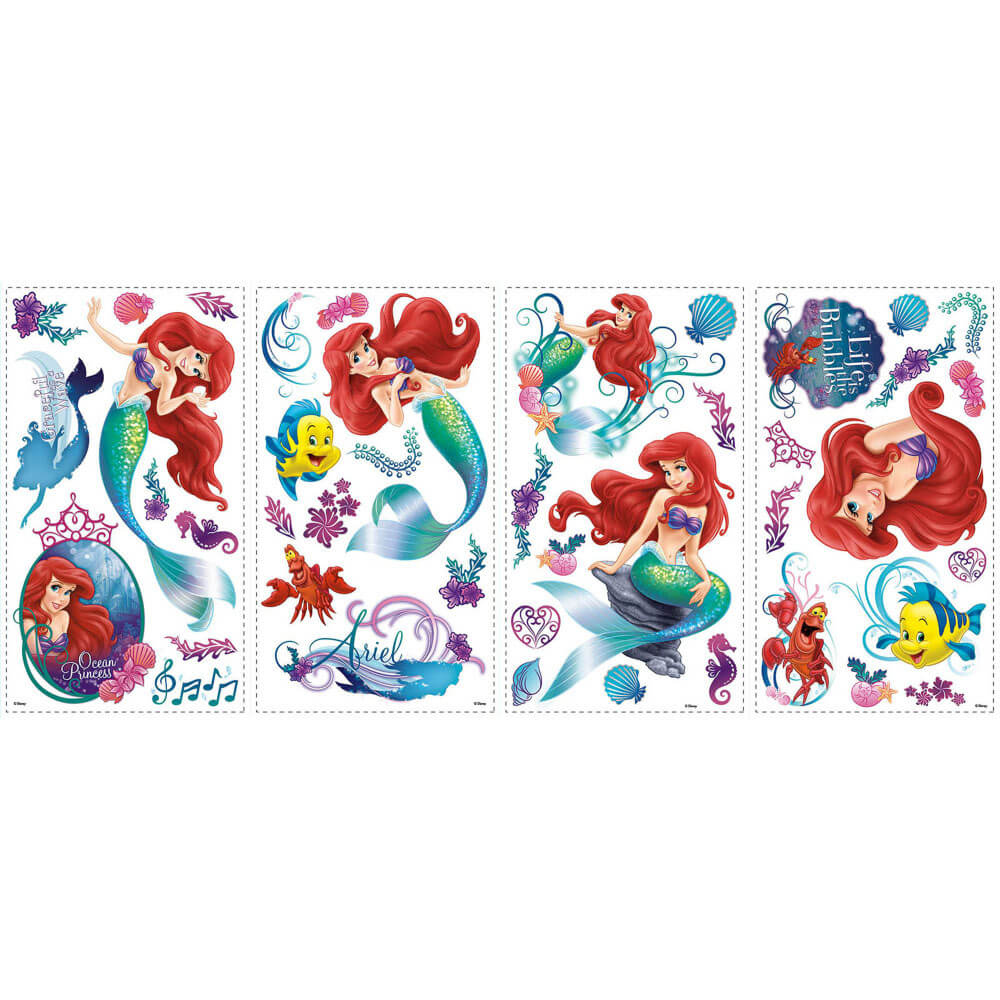 Disney Princess The Little Mermaid Wall Decals Printed Sheet