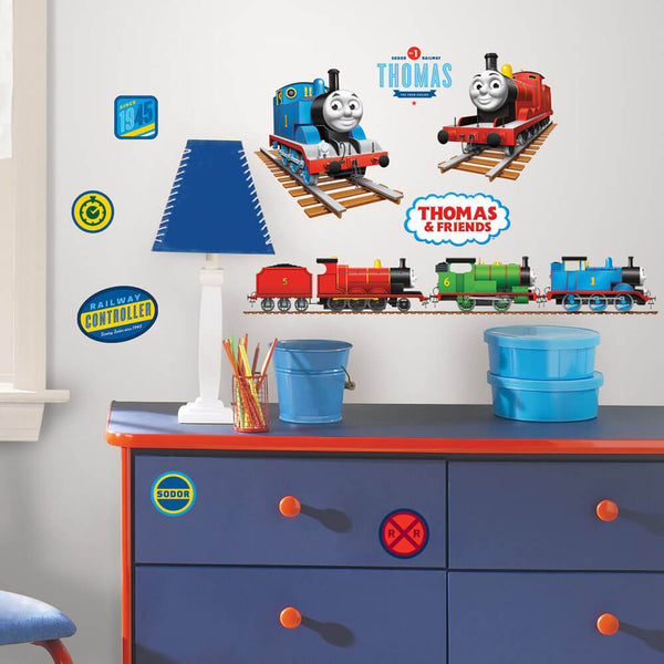 Thomas the Tank Engine Wall Decals Installed