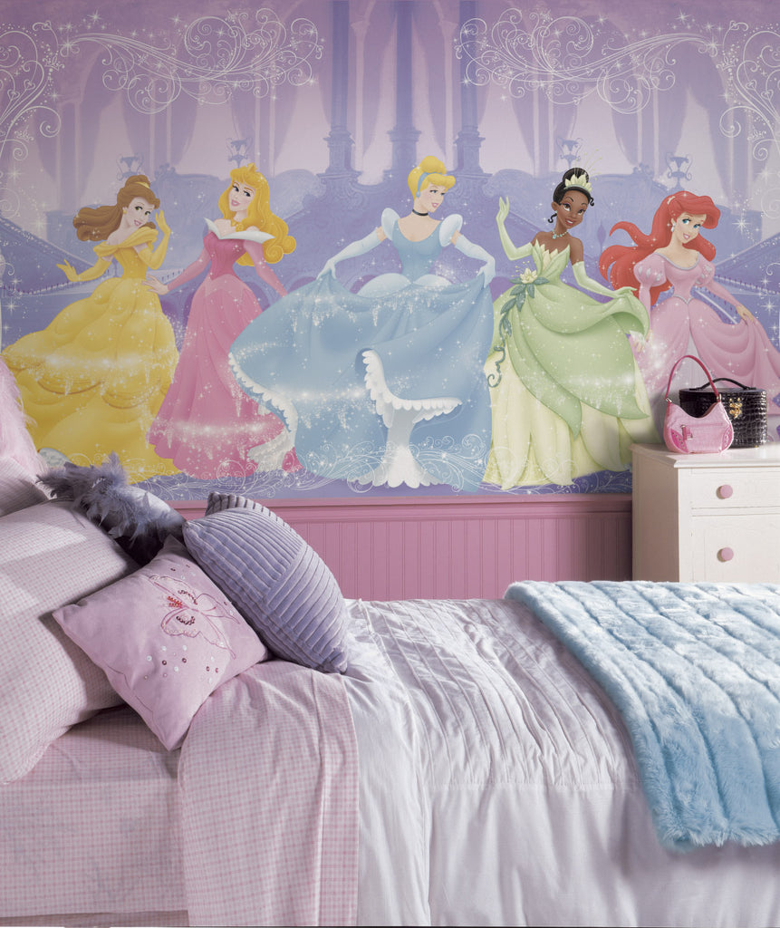 Disney Perfect Princesses Prepasted Wall Mural 10.5'W x 6'H Installed