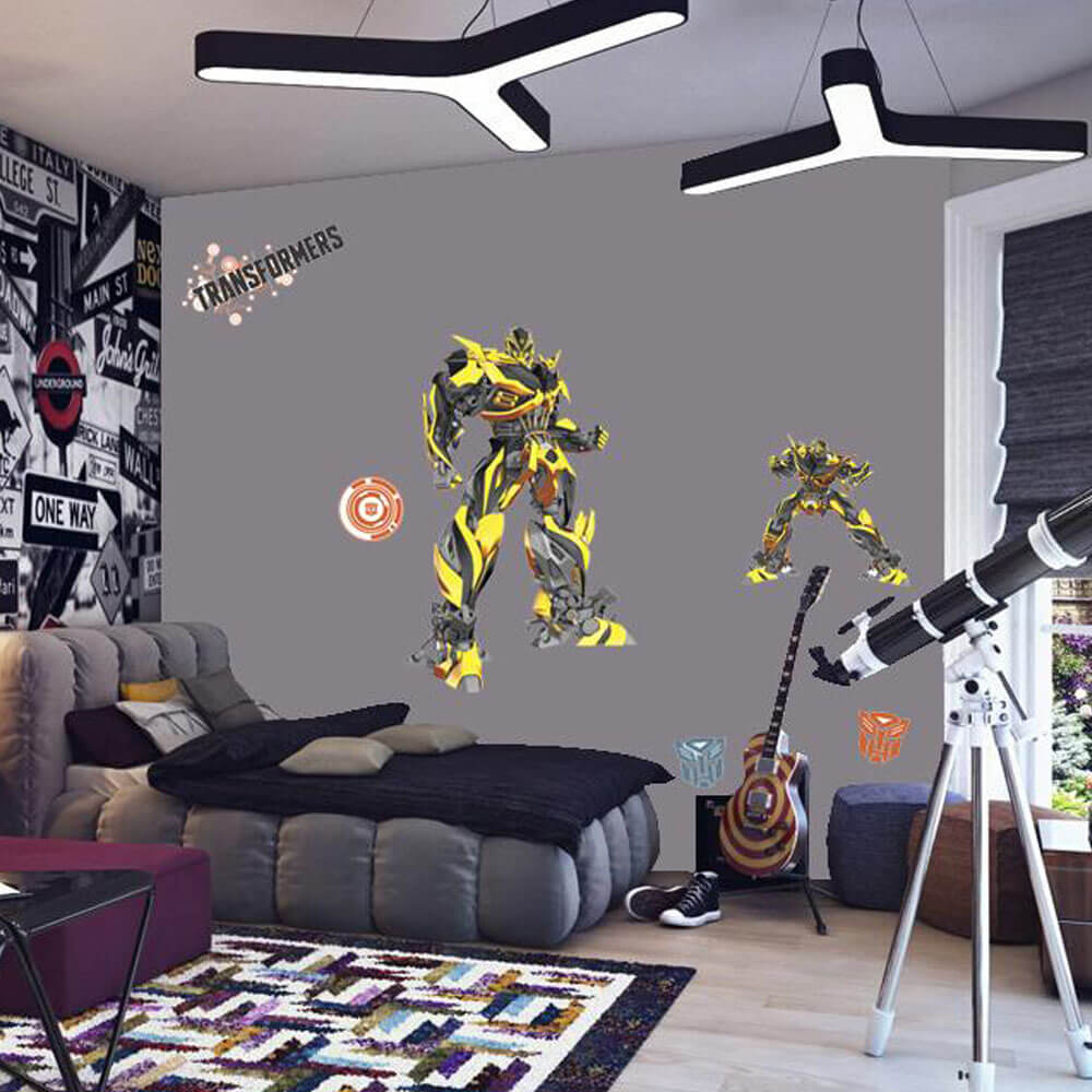 Transformers Age of Extinction Bumblebee Wall Decals Installed