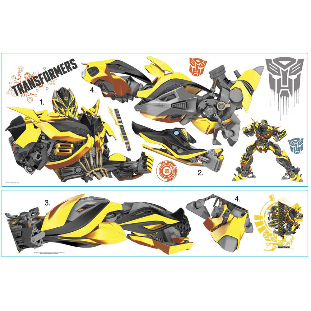 Transformers Age of Extinction Bumblebee Wall Decals Printed Sheet