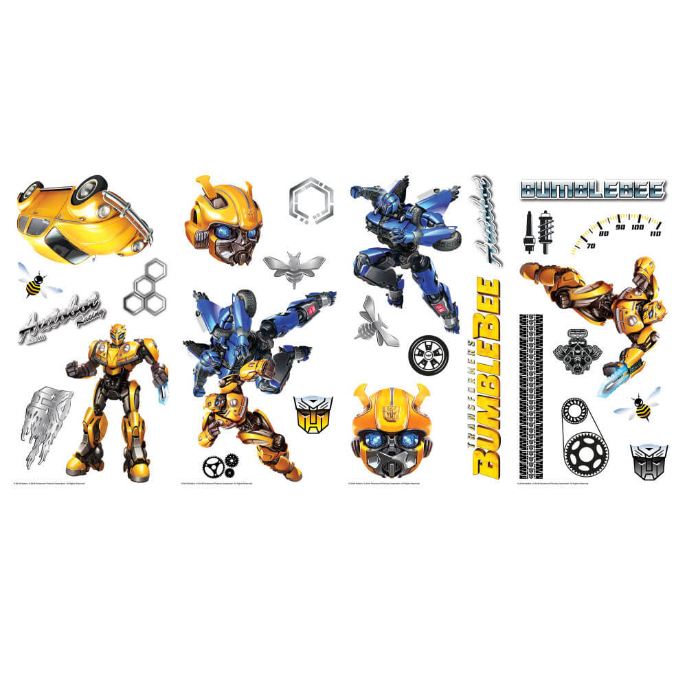 Transformers Bumblebee Wall Decals Printed Sheet