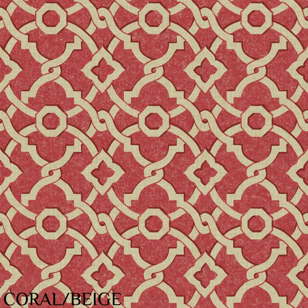 Waverly "Artistic Twist" Coral Wallpaper