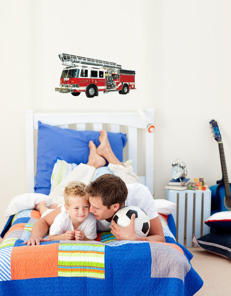 Firetruck II Wall Decal Cutout Installed