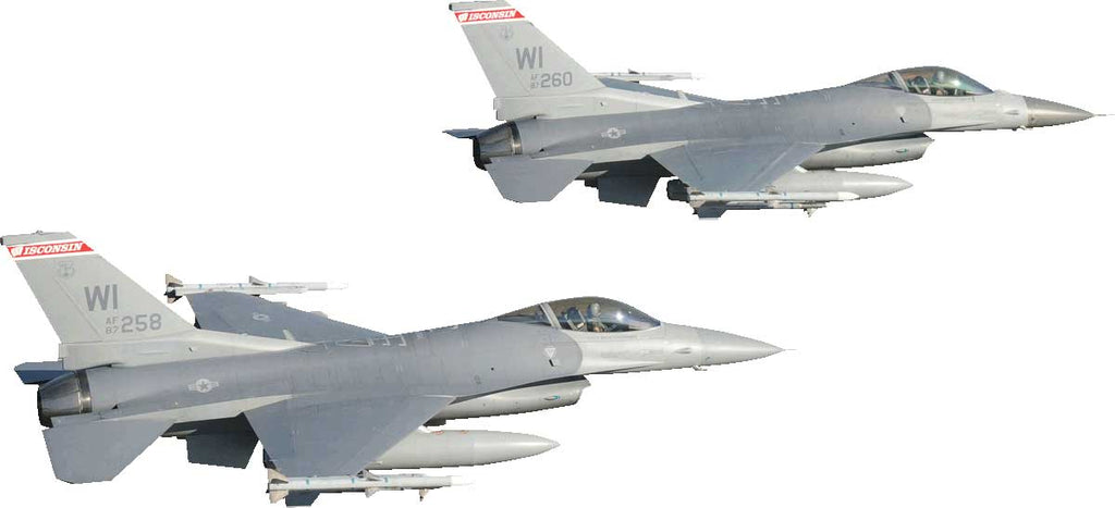 Dual F-16' Fighting Falcons Wall Decal Cutouts