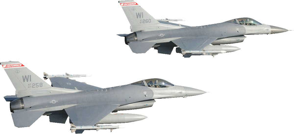 Dual F-16' Fighting Falcons Wall Decal Cutouts