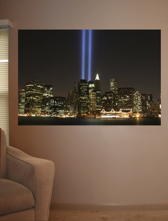 Tribute Lights Glossy Poster Installed