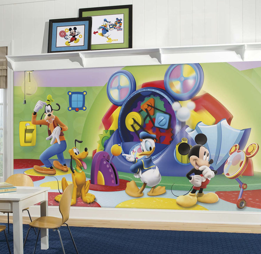 Disney Mickey Mouse Clubhouse Capers Prepasted Wall Mural 10.5'W x 6'H Installed