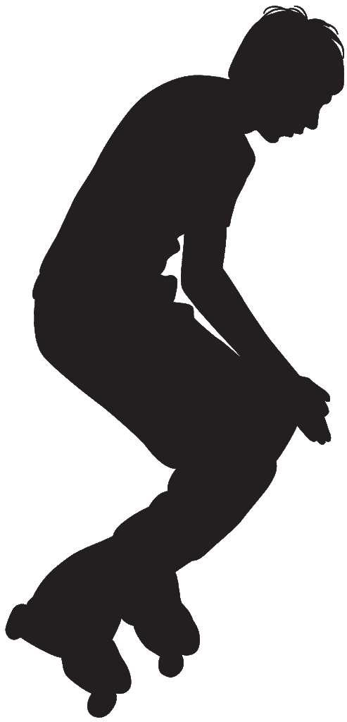 Roller Blade Silhouette II Wall Decal Cutout