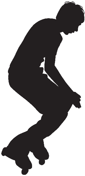 Roller Blade Silhouette II Wall Decal Cutout