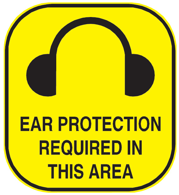 Ear Protection Sign Wall Decal