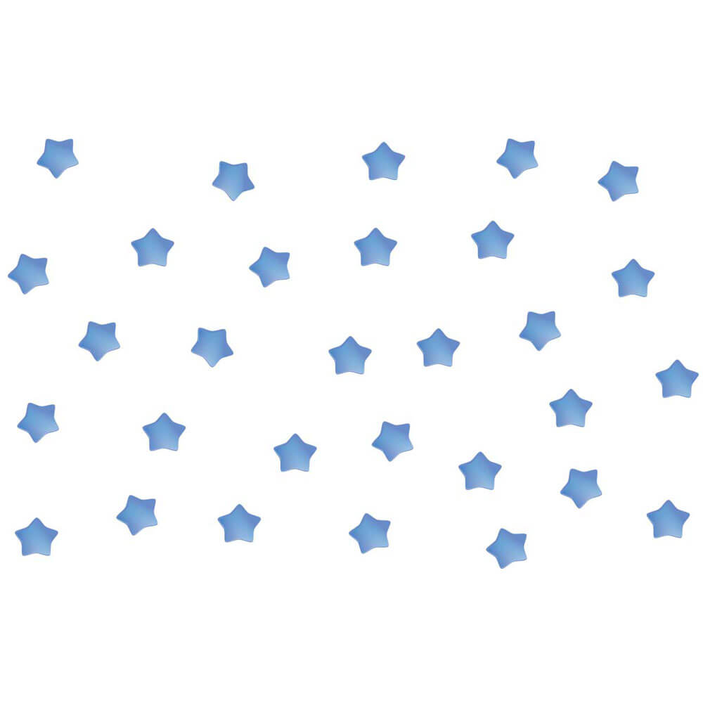 4 Inch Blue Soft Star Wall Decals
