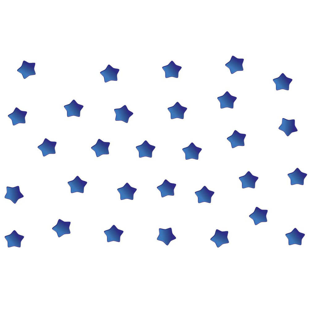 4 Inch Deep Blue Soft Star Wall Decals