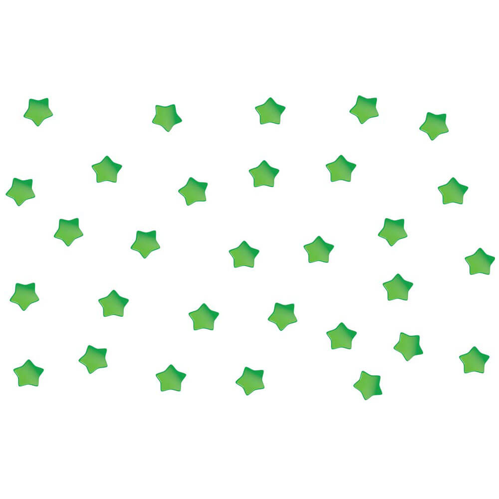 4 Inch Green Soft Star Wall Decals