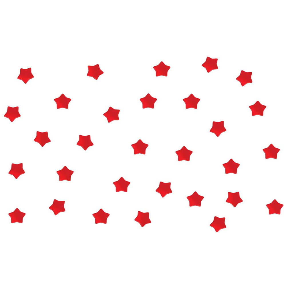 4 Inch Red Soft Star Wall Decals