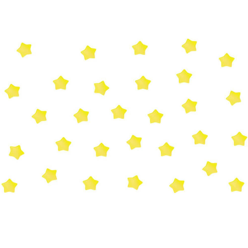 4 Inch Yellow Soft Star Wall Decals