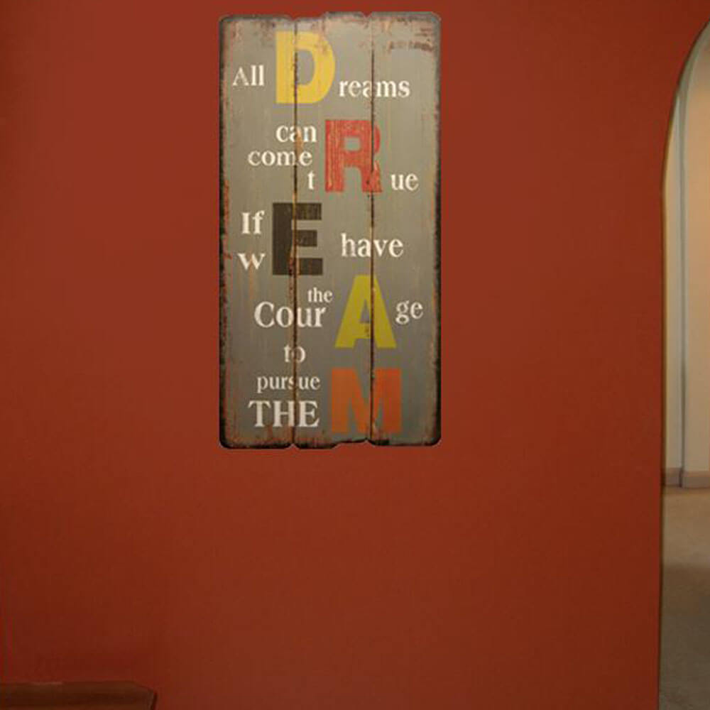 Dream Gray Wood Plaque Installed